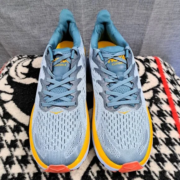 Size 9.5D Men Hoka One One Clifton 8 running shoes in the Goblin Blue - Picture 3 of 12